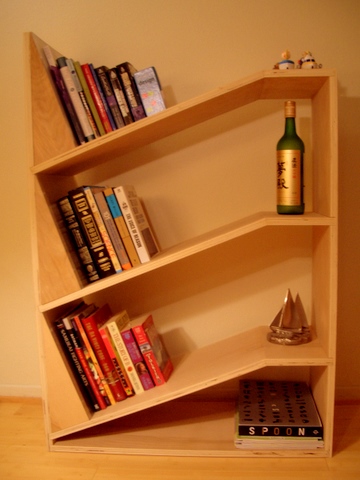 Angled book shelf Angled book shelf