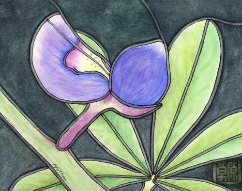 Stained glass watercolor