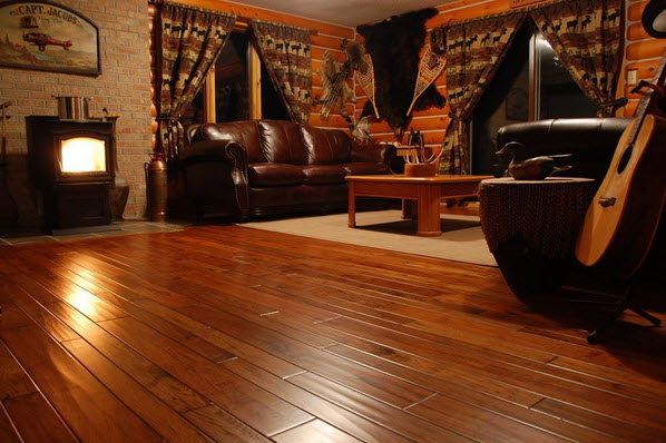 distressed oak floor rustic decor
