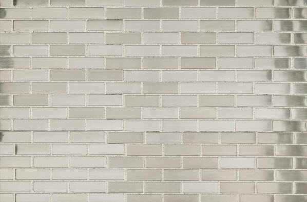 silver metal mosaic tile