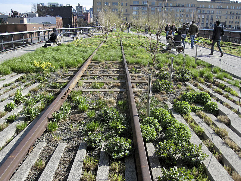 High line nyc city greenspace