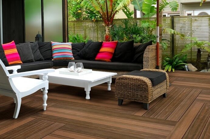 Outdoor room deck in a box