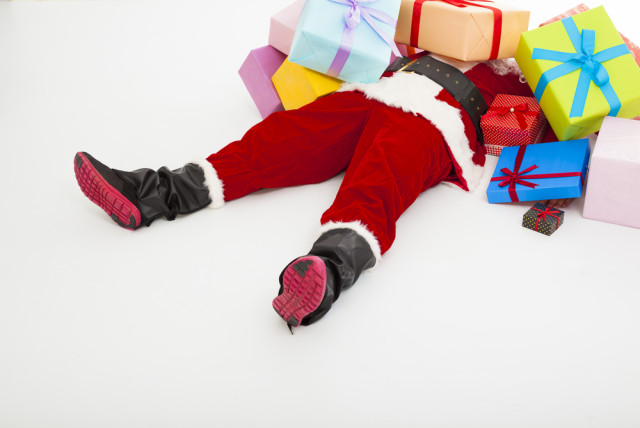 stressed santa