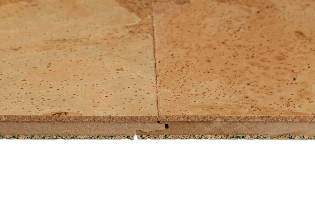 long plank cork flooring board close up