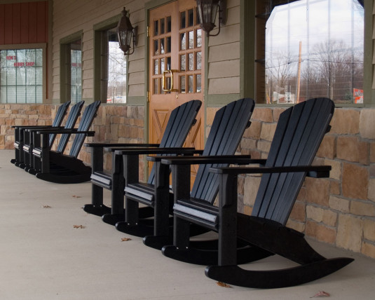 adirondack rockers on porch