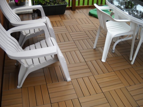 Composite deck tiles