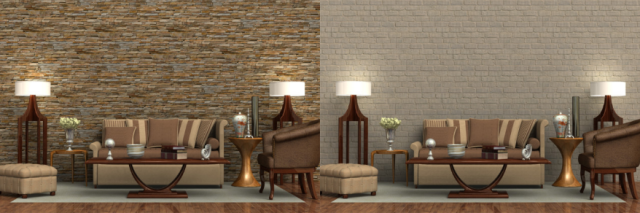 ledgestone paneling vs brick paneling