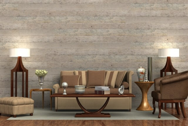 Carrick Wall Paneling - Decorative Print Collection Rustic White Wood / 5.7" x 8' x 9.5mm SKU: 10102185